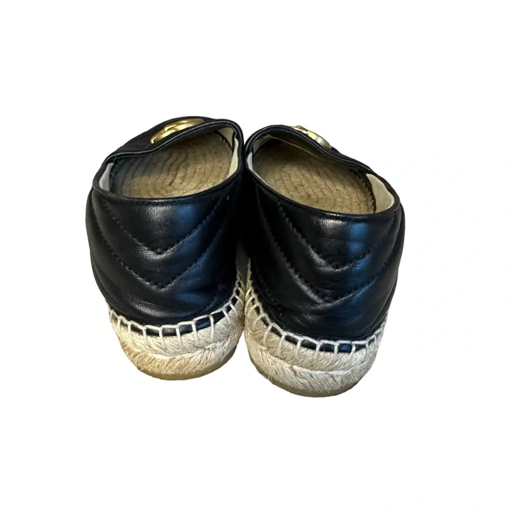 GUCCI BLACK MARMONT ESPADRILLES QUILTED - Picture 5 of 6